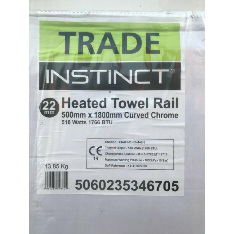 New chrome towel rail