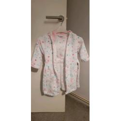Girls white peppa pig dressing gown