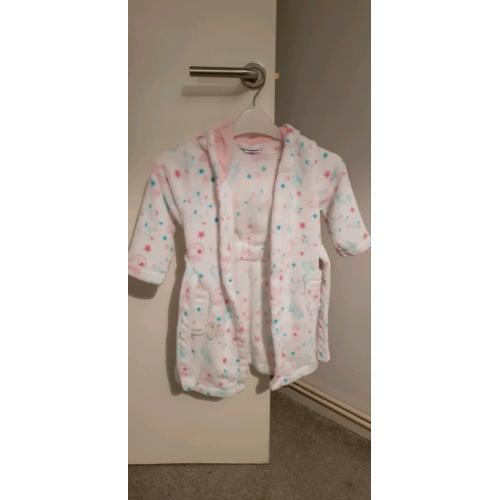 Girls white peppa pig dressing gown