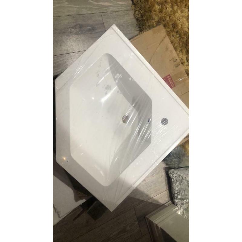 600 x 600 large vanity unit sink brand new