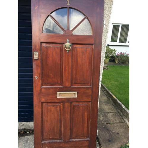 Solid hardwood front door