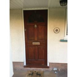 Solid hardwood front door