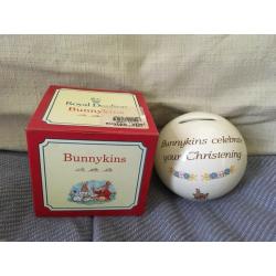 Royal Doulton Bunnykins - celebrate your Christening money box