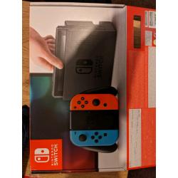 Nintendo Switch neon console used with box