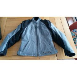 Ladies Ixon stylish Motorcycle Jacket, babyblue and black with remova