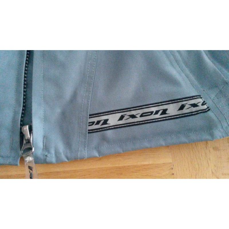 Ladies Ixon stylish Motorcycle Jacket, babyblue and black with remova