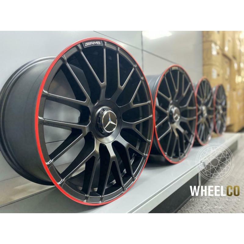 MERCEDES C63 RED LIP STYLE ALLOY WHEELS