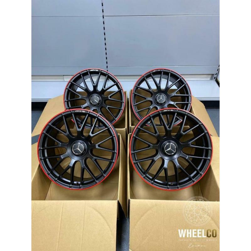 MERCEDES C63 RED LIP STYLE ALLOY WHEELS