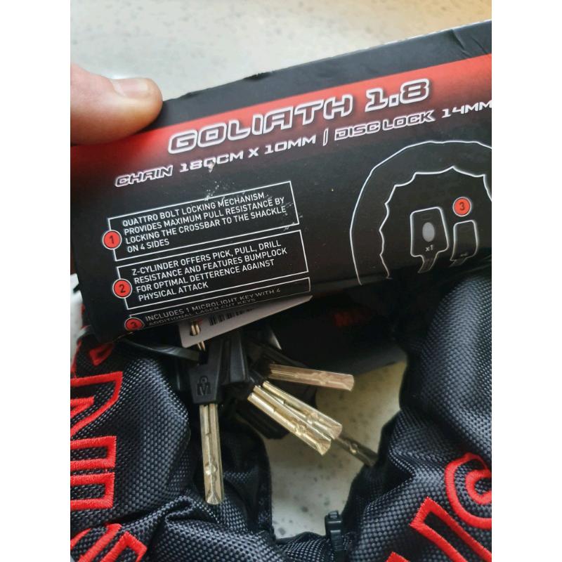 Motorcycle chain and lock