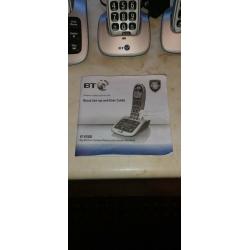 BT4500 Big Button Cordless phone w/ answer machine + 2 handsets and bases - good working condition