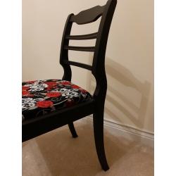 Black shabby chic chair