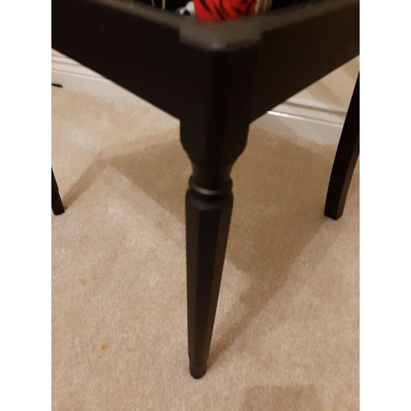 Black shabby chic chair