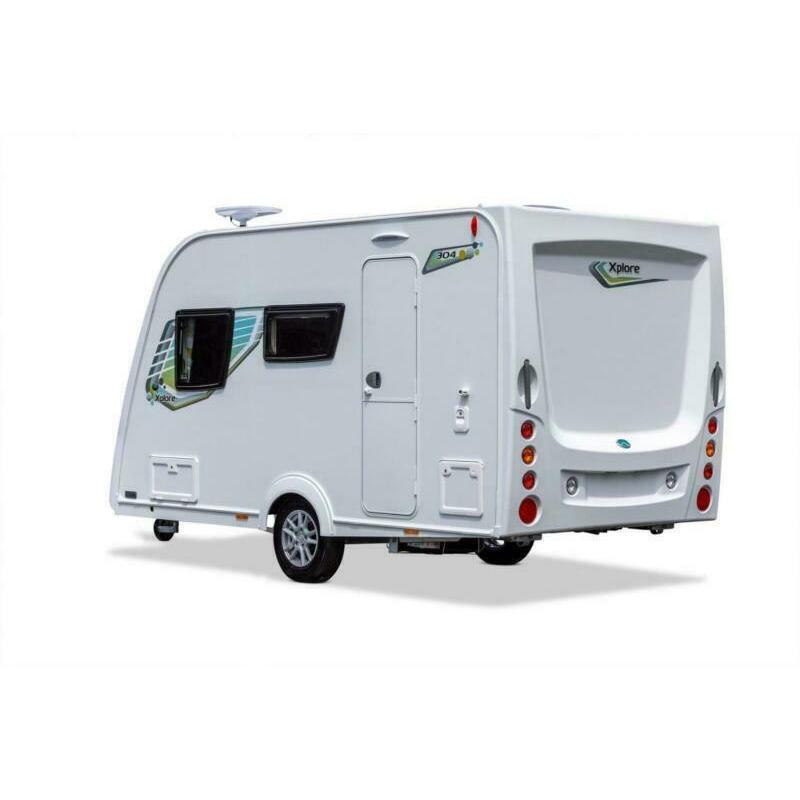 Elddis Xplore 304 2021 4 berth touring caravan, single axle.