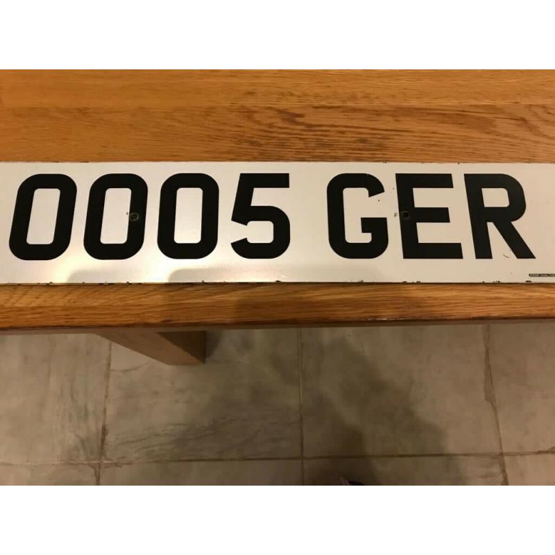 Cherished Number Plate (on retention) OO05 GER