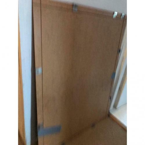 Large clip frame with broken glass ( clean cut- 2 pieces)