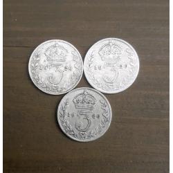 Christmas Pudding Coins - Silver threepences