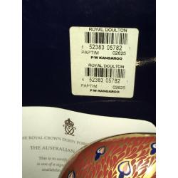 Boxed Royal Crown Derby Kangaroo Paperweight - limited edition with certificate