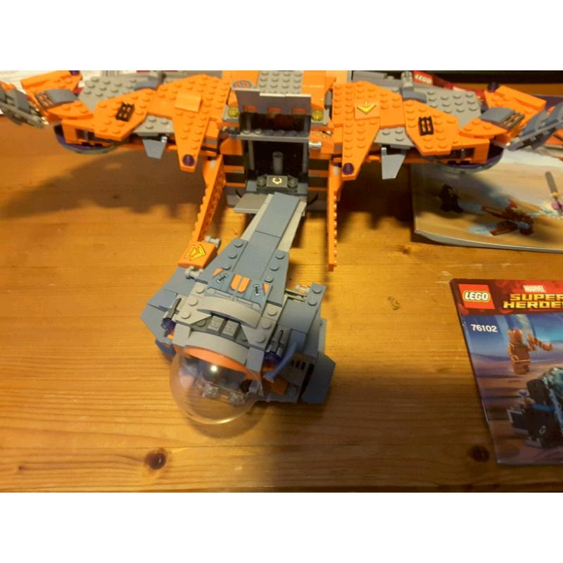 Lego 76107 and 76102 Guardians of the Galaxy ships