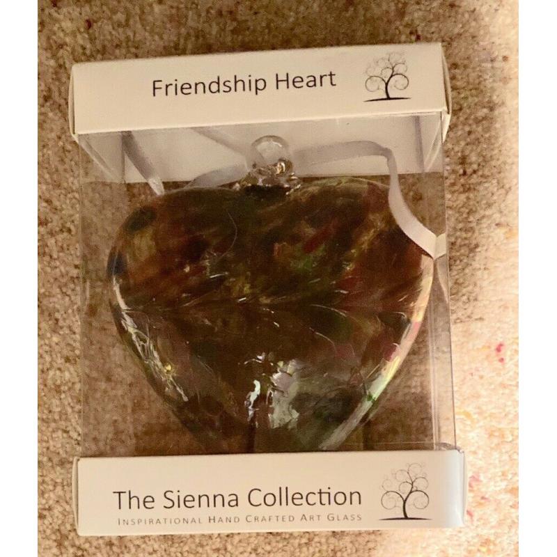 Friendship Heart from Sienna collection Hand crafted Art Glass