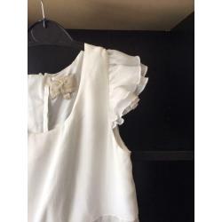 Age 11 white / cream prom dress. Bridesmaid. Party. Debenhams