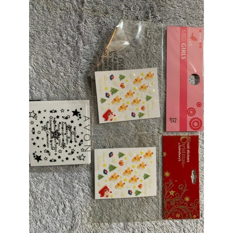 New 3 x Packs of Nail Stickers (Christmas & Stars) IP1