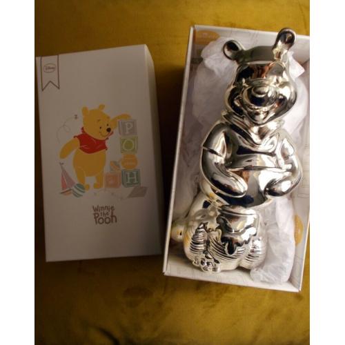 Childrens baby first christmas gifts BNIB: silver plated Winnie the Pooh money box and my first mug