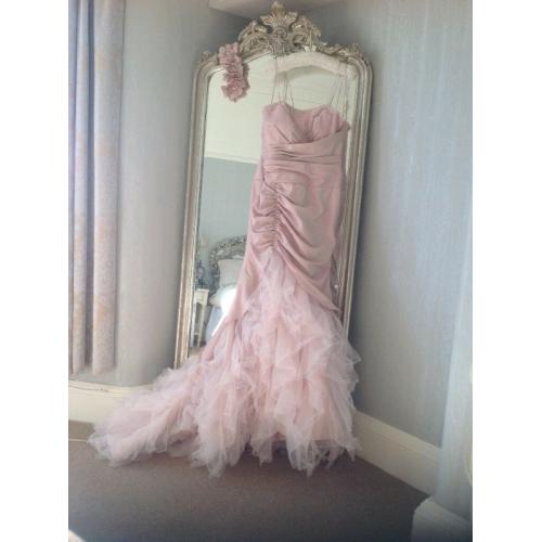 Blush pink wedding dress