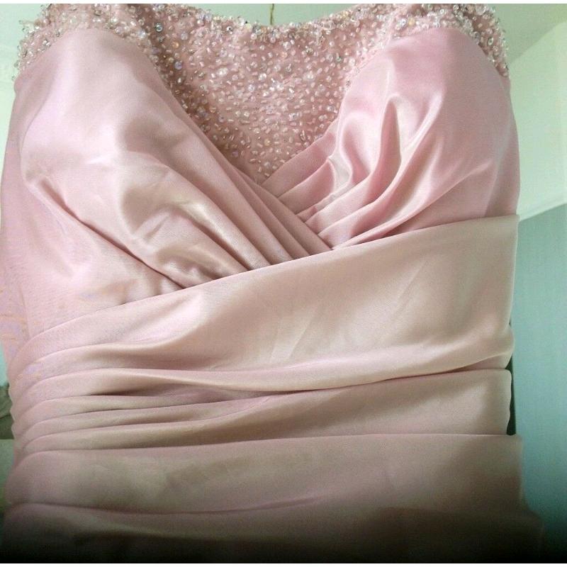 Blush pink wedding dress