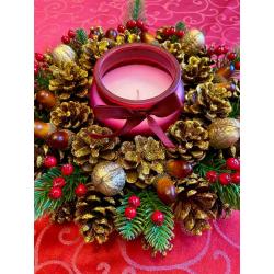 Christmas candle centerpiece
