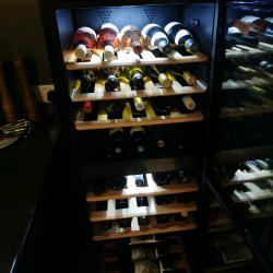 Dual temperature control wine fridge