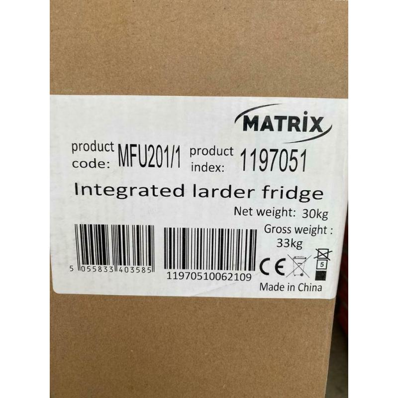 Larder fridge.