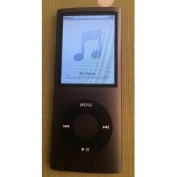 APPLE IPod NANO 8GB 4th Edition in Space Grey + Black Leather Case VGC - collect Gosport Hampshire