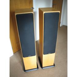 Monitor Audio Silver 10 loudspeakers in Natural Oak - immaculate!