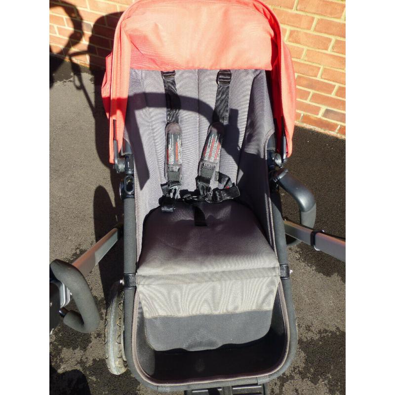 Bugaboo Cameleon 3 Travel System - Red/Dark Grey - Lots of Extras