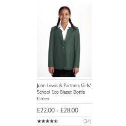 John Lewis Bottle Green Blazer, size 40, Brand New, ?5,