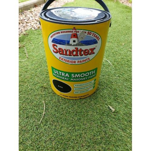 Sandtex Ultra Smooth Masonry Paint - Black 5L