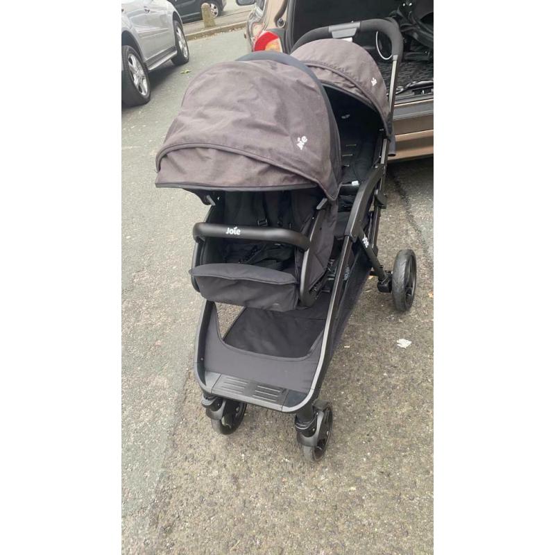 Joie Evalite Duo Twin Pushchair with Rain Cover. Collection only from Bolton