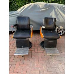 2 x Takara Belmont Apollo Mayfair Salon Barbers Hairdressing Optician Tattoo Chair