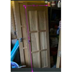 Solid Oak Internal Doors x 7, Includes hinges and handles