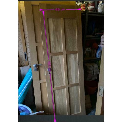 Solid Oak Internal Doors x 7, Includes hinges and handles