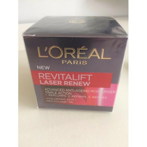 L'OREAL Paris Revitalist Laser Renew - Advanced Anti Aging Moisturiser triple action 50ml UNOPENED