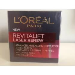 L'OREAL Paris Revitalist Laser Renew - Advanced Anti Aging Moisturiser triple action 50ml UNOPENED