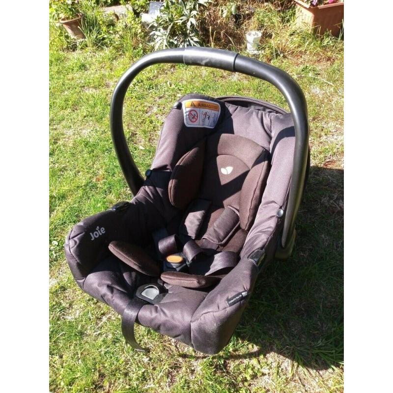 Joie Chrome Gemm baby / toddler car seat, carry cot and pushchair combination