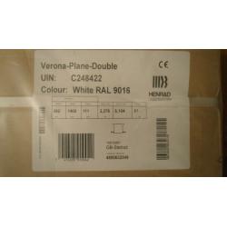 NEW HENRAD VERONA PLANE DOUBLE WHITE RADIATOR