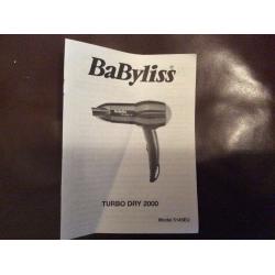 Babyliss Turbo Dry 2000