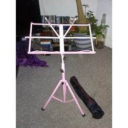 Music stand with bag (pink)