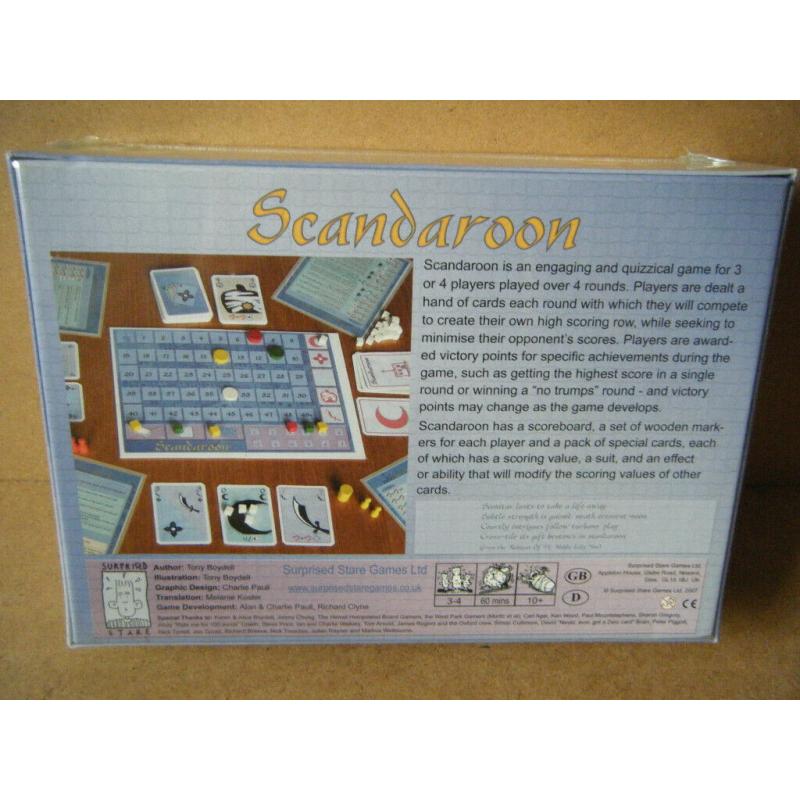 (SCANDAROON) card game. By Surprised Stare Games 2007. New & Sealed.