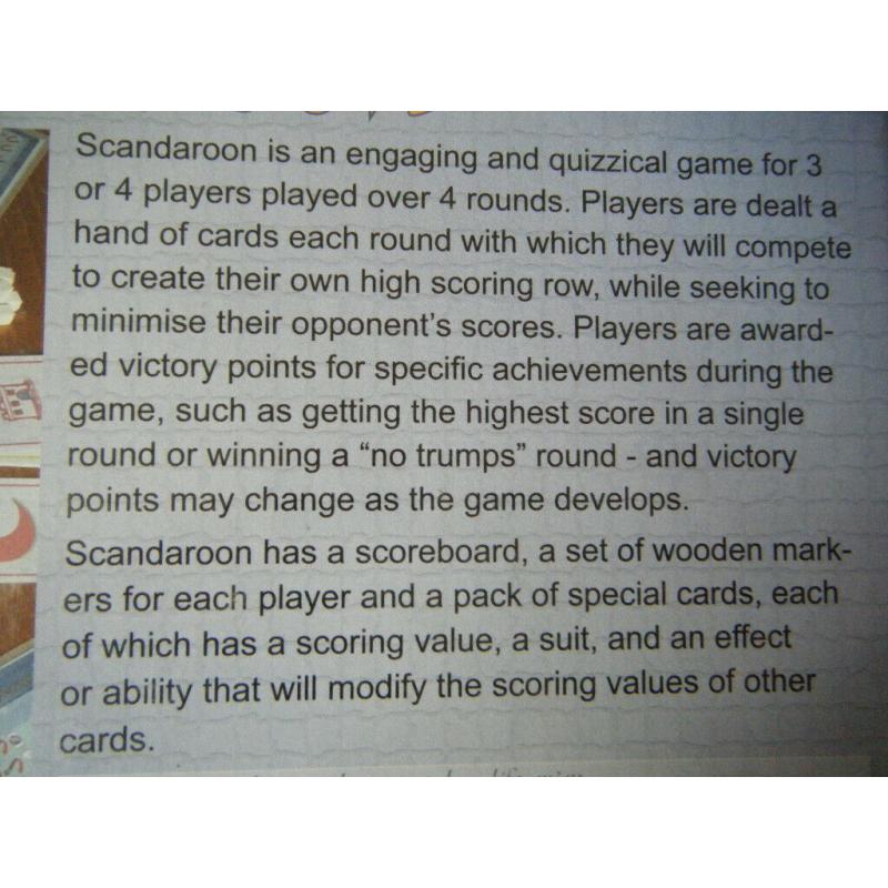 (SCANDAROON) card game. By Surprised Stare Games 2007. New & Sealed.