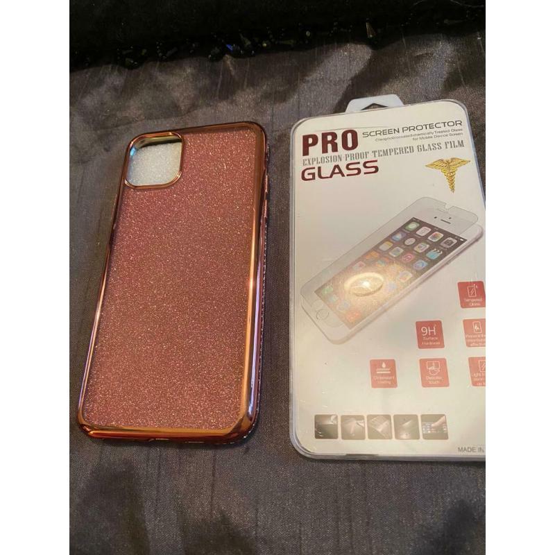 Brand new Pink glittery IPhone 11 case with protective cover