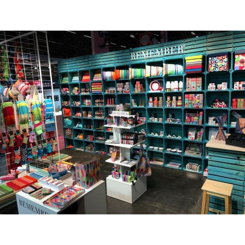 Wooden crates for shopfitting